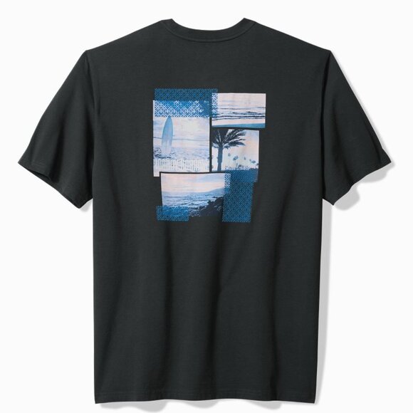Tommy Bahama Cotton Board in Paradise Graphic T-Shirt Crew Tee Men's - Picture 1 of 11